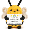 LEJIAJINW Tiny Crochet Bee Doll Thank You Teacher Appreciation Gifts for Coworker Employee Nurse Week Dentist  Retirement Gift for Woman Colleague Leaving Going Away Goodbye Farewell Presents