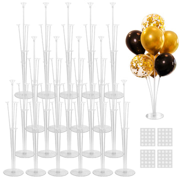 Joyypop 20 Sets Balloon Stand Kit, Balloon Sticks With Base Birthday Graduation Party Decorations Wedding