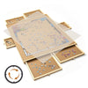 hehimhis Puzzle Table with Cover, 1500Pcs, 26x35 inch, Wood, 6 Removable Drawers, Model HHH0001