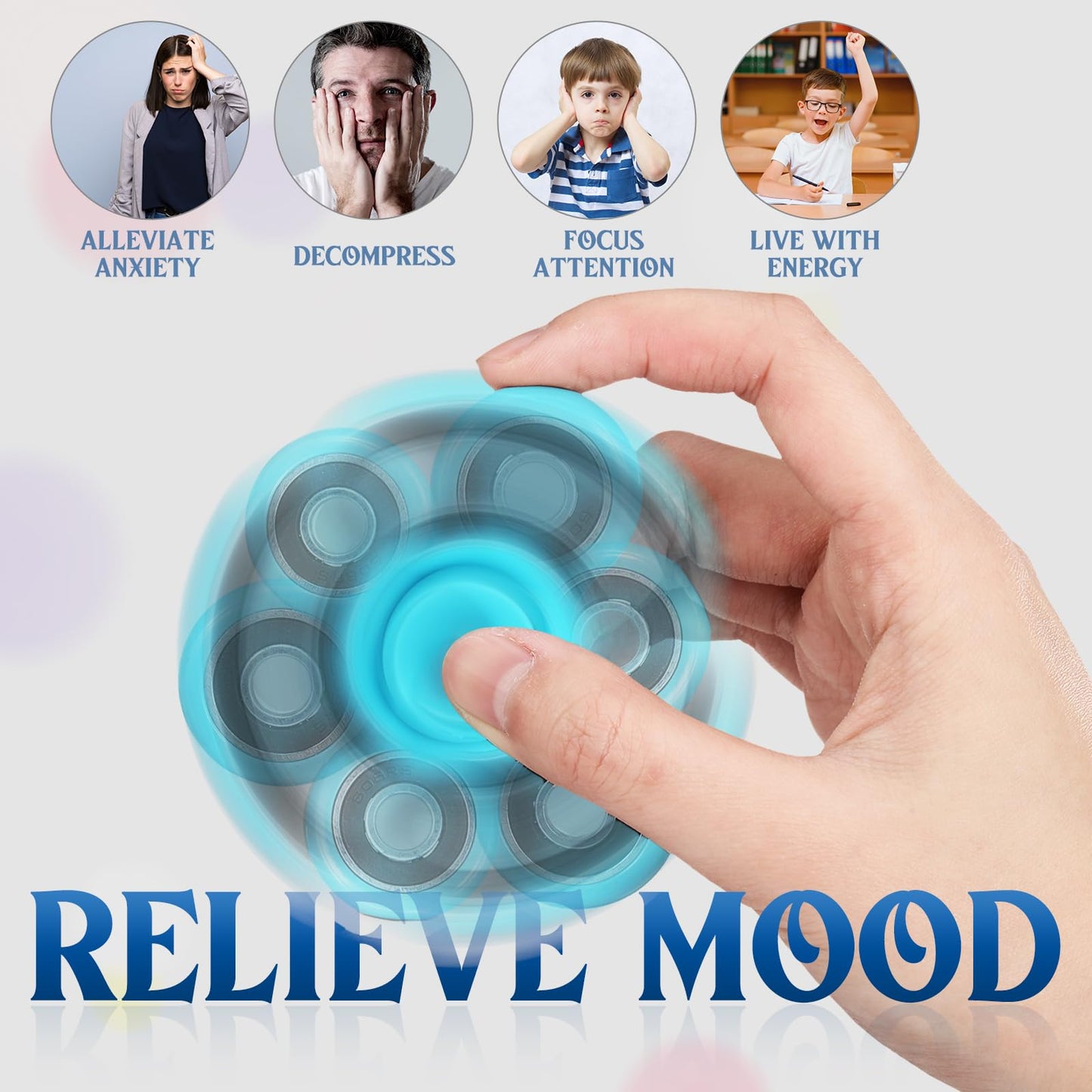 Silipull Fidget Spinner Toy Bulk Sensory Fidget Toy for Adults Kids Party Favors Classroom Prizes Gift Bag Fillers Stress Relief
