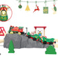 Christmas Train Set For Toddlers, Electric Train Toys For Wooden Tracks, Battery Powered Toy Train Includes Music & Lighting, Motorized Train Compatible With Brio, Thomas & Friends