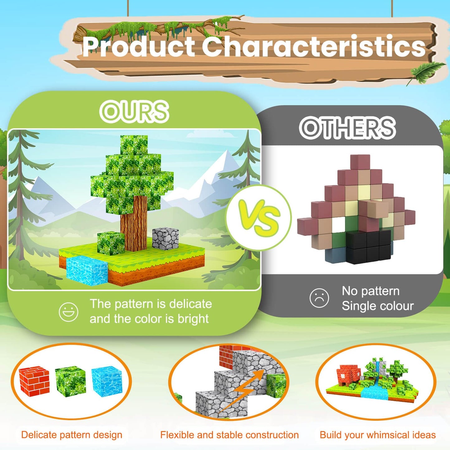 YOTOY Magnetic Blocks Toy for Kids Age 3 4 5 6 7 8 Years Old, Magnetic Building Blocks, Magnetic Blocks for Kids Ages 4-8, Magna