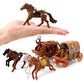 Liberty Imports 58 Pcs Wild West Cowboys And Indians Plastic Figures Play Set, Educational Toys Bucket Of Native American Indians Plastic Action Soldiers Figurines And Accessories