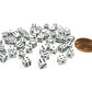 Koplow Games 50 Six Sided D6 5mm .197 Inch Die Small Tiny Mini Miniature White Dice