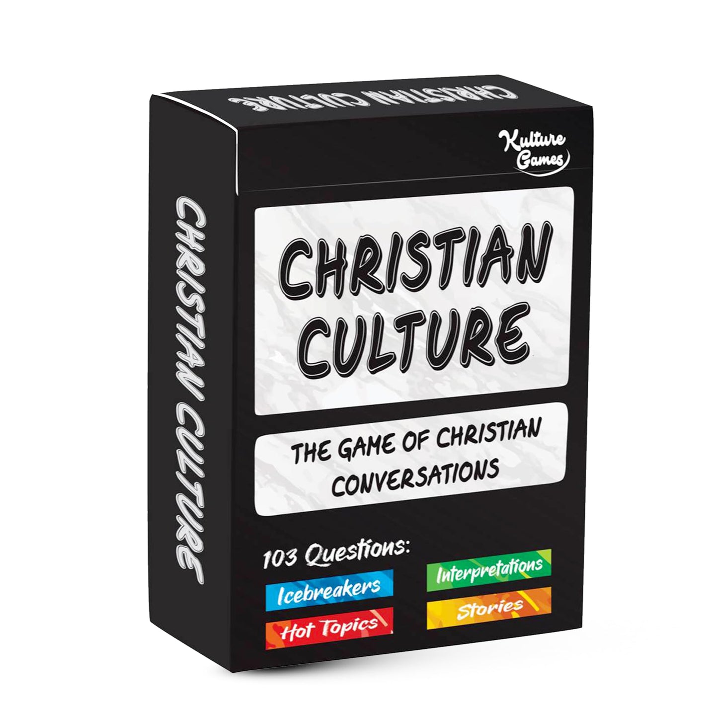Kulture Games Christian Culture: Fun Conversation Starters for Bible Study - Multicolor Cardstock Cards