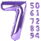 Purple 7 Balloon, Number Balloon 40 Inch, Purple Party Decorations, 7Th Balloon Number, Purple Seven Birthday Decorations, Numbe