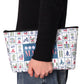 TIASUSAN American Mahjong Empty Bag - White Printed Mahjong Tile Bag (13x7 Inches,Only Case)