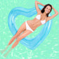 ZHUYNXIR Adult Heart Pool Float - Transparent Blue, Large, PVC, Model SX002-142, Perfect for Beach Parties and Birthday Decor