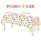 Oudain 1 Pcs Polka Dot Plastic Tablecloth 108 x 54 Inch Colorful Happy Birthday Table Cloth Decorations Rectangular Disposable W