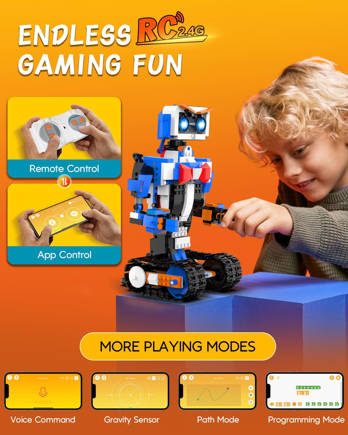 Stem Robot Toys Building Kits, Aukfa Building Toys For Boys Age 8-12, App & Remote Control Blocks Engineering Science Learning Educational Coding Diy Stem Projects Robot Gifts For Boys & Girls(635Pcs)