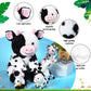 Sumind 5 Pcs Cow Plush Animals Set Mommy Cow Stuffed Animal With 4 Baby Cute Calf In Her Tummy Mommy And Baby Small Plush For Boys Girls(Cute)
