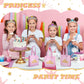Yinder 12 Princess Party Favors Costume Dress up Accessories Set Included Gift Bags Princess Plastic Crown Tiara Rings and Wands