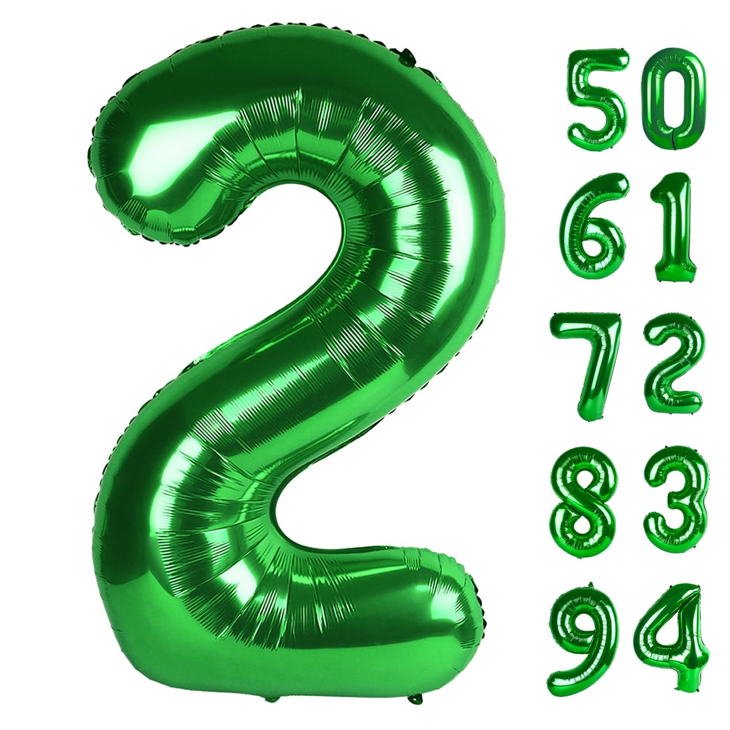 Green 2 Balloon, Number Balloons 40 Inch, 2Nd Balloon Number Birthday Decorations, Second Two Birthday Party Supplies, Number 2