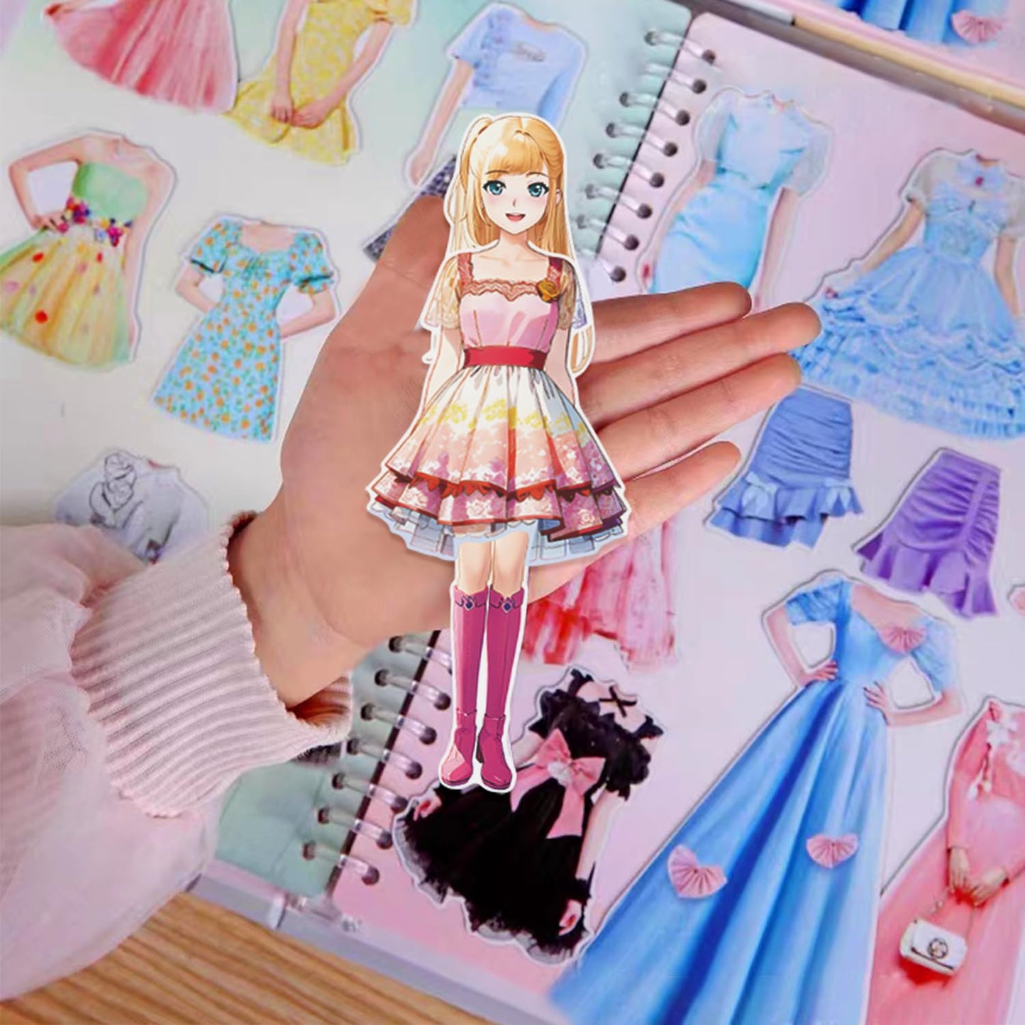 Daniel Axel Magnetic Dress Up Paper Doll,Magnet Princess Dress Up Dolls for Girls Ages 4-7 Kids,Travel Activities Road Trip Car