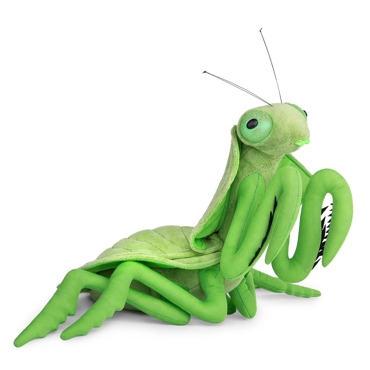 ZHONGXIN MADE Simulation Chinese Big decorative replica blade Mantis Plush Toy  Soft Mantis Stuffed Animal  14 inch Soft Toy for Kids (Big Green Mantis 2)