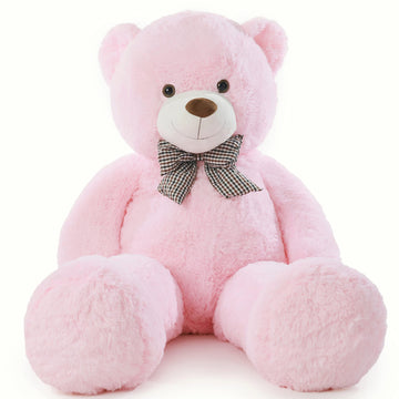 Poutmac Big Teddy Bear 55'' Giant Pink Soft Stuffed Animals Cute Plush Toy For Girlfriend Women Kids For Valentine'S Christmas B