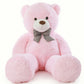 Poutmac Big Teddy Bear 4Ft Giant Pink Soft Stuffed Animals Cute Plush Toy For Girlfriend Women Kids For Valentine'S Christmas Bi