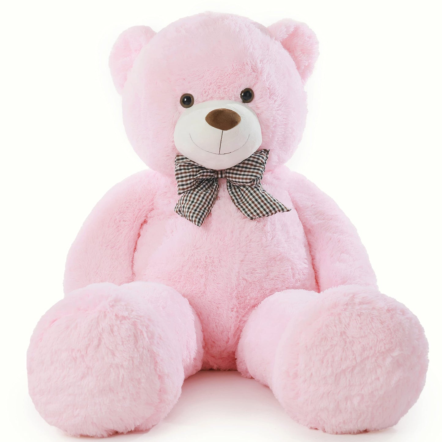 Poutmac Big Teddy Bear 4Ft Giant Pink Soft Stuffed Animals Cute Plush Toy For Girlfriend Women Kids For Valentine'S Christmas Bi