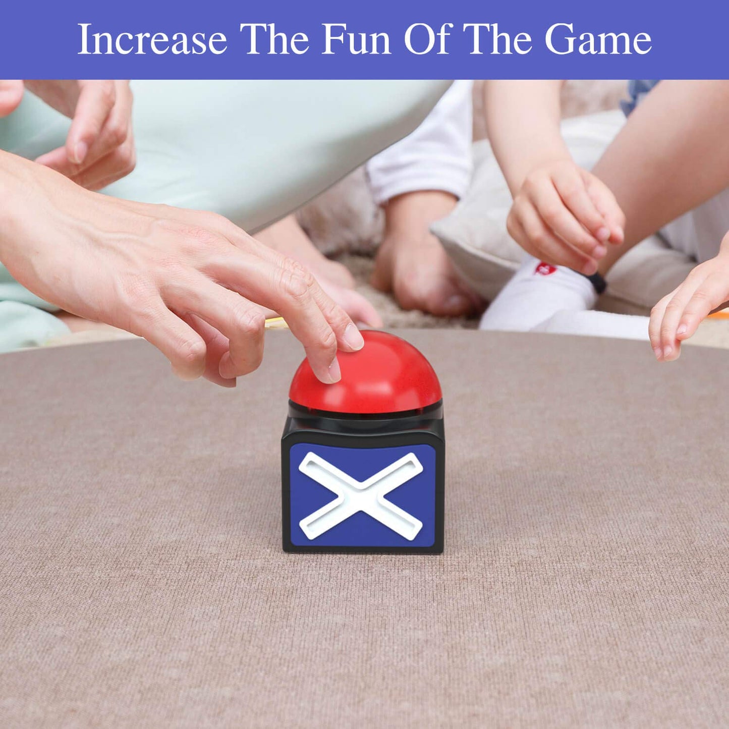 BEAN LIEVE Game Answer Buzzer - Red Trivia Quiz Buzzer with Lights & Sound, Model GB-01, Classroom Game Show Button
