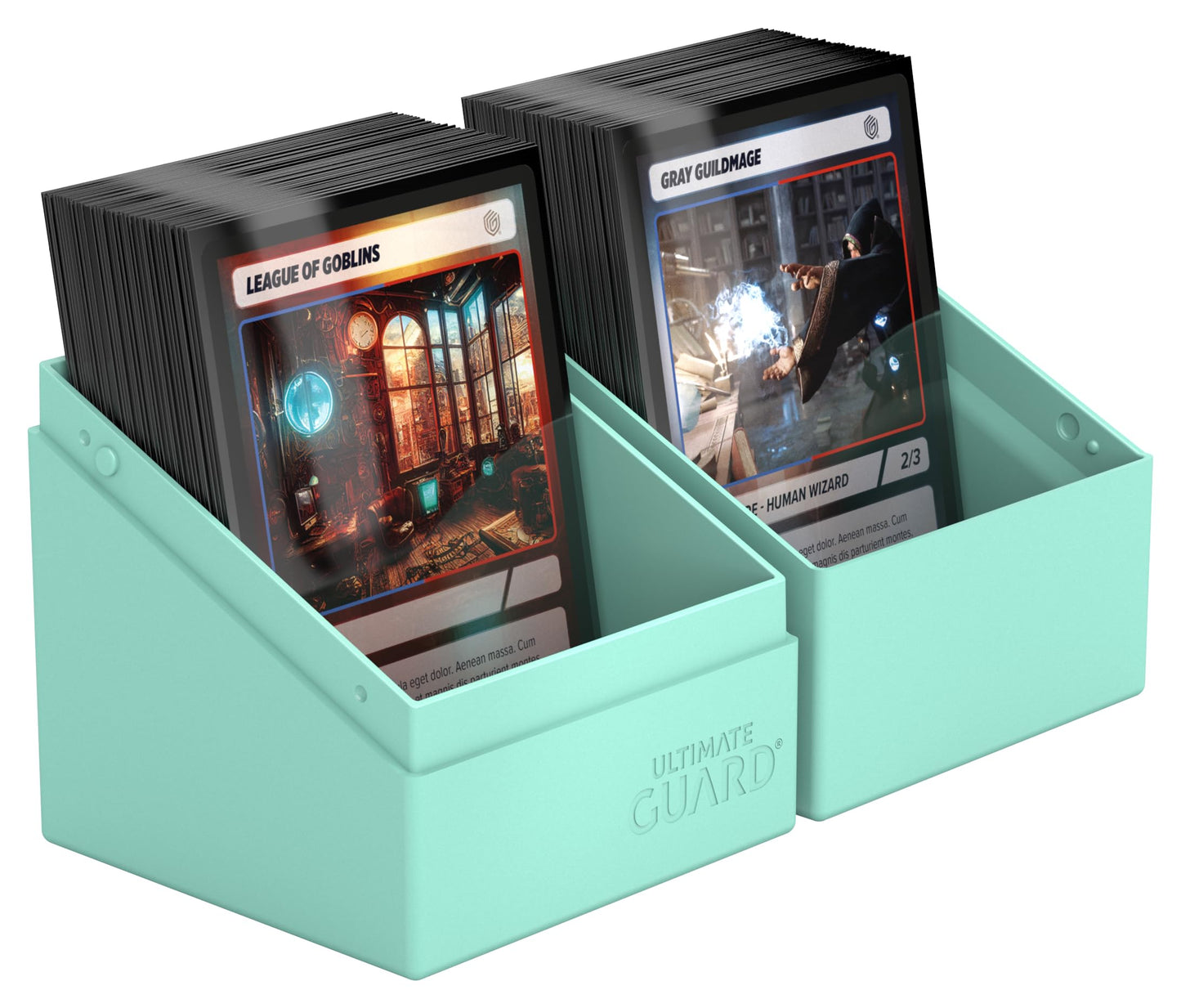 Ultimate Guard Boulder Solid 100+, Deck Case For 100 Double-Sleeved Tcg Cards, Mint Green, Secure & Durable Storage For Trading