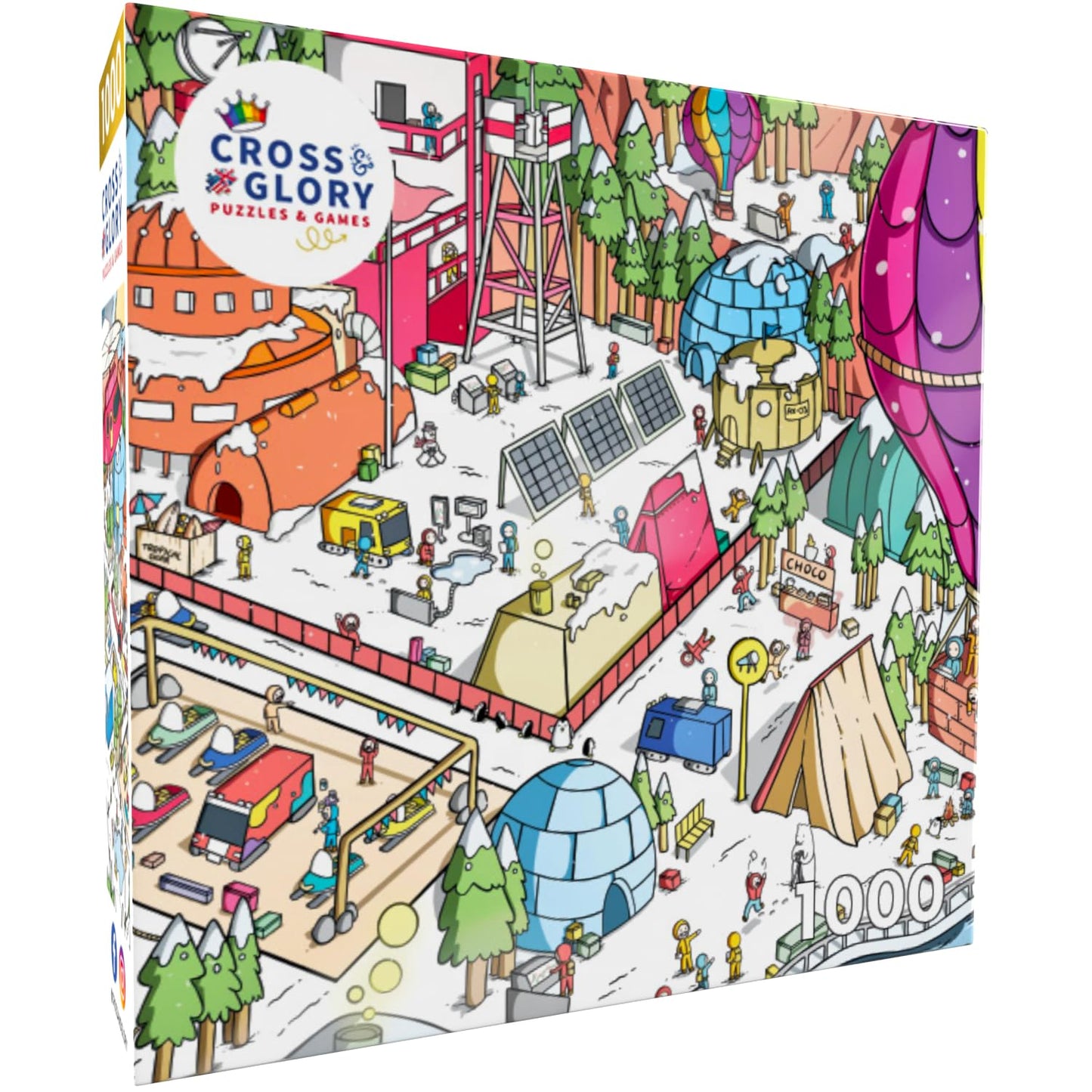 Cross & Glory - Arctic Explorer'S Snowbound Giggles - 1000 Piece Jigsaw Puzzle For Adults & Kids 12+ | Funny Polar Adventure Magic Puzzle