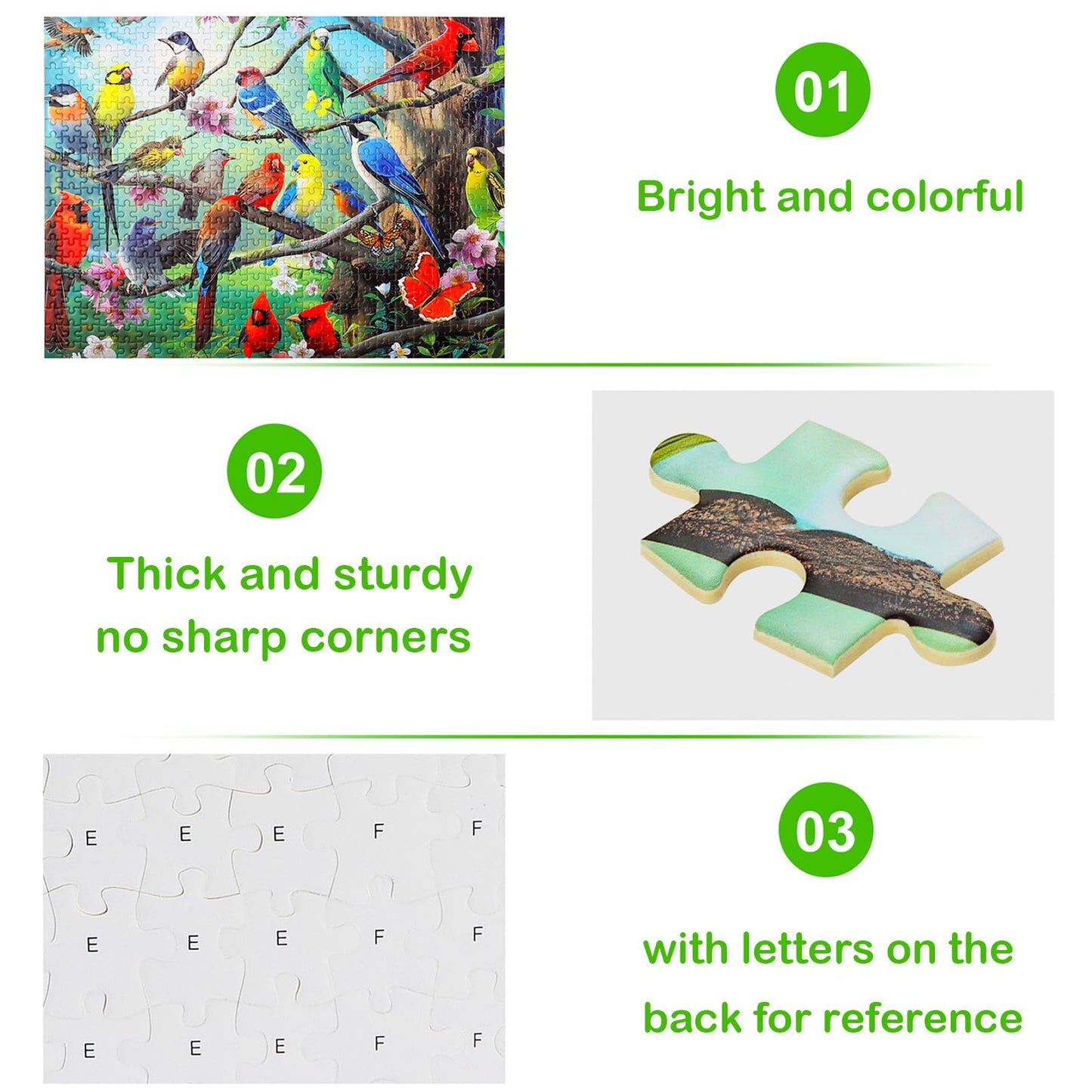 Puzzles For Adults 500 Pieces Bird Jigsaw Puzzles For Adults Kids Colorful Hummingbird Puzzle Summer Cute Family Challenging Puz