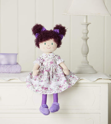 Ganz 20' Sophia Rag Doll With Purple Floral Dress