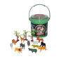 Wild Republic Wild Animals Bucket, Toy Figures, Kids Gifts, Jungle Theme Party Supplies, Zoo Animals, 15-Pieces