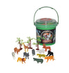 Wild Republic Wild Animals Bucket, Toy Figures, Kids Gifts, Jungle Theme Party Supplies, Zoo Animals, 15-Pieces