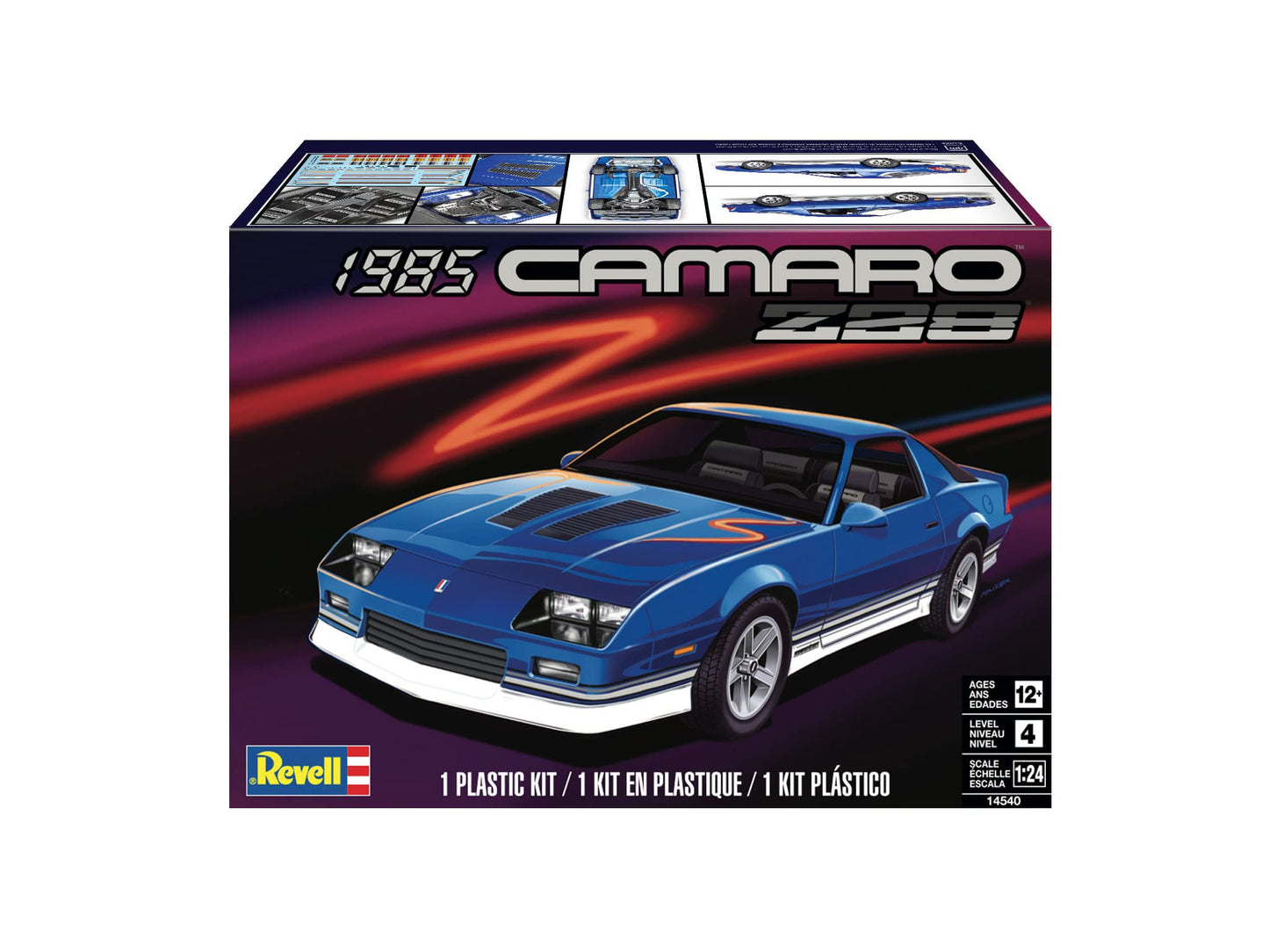 Revell 14540 1985 Chevy Camaro Z28 1:24 Scale 48-Piece Skill Level 4 Model Car Building Kit