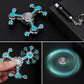 Dilabnba Cool Gravity Fidget Spinner Gear Toy For Kids Adults, Light Up In The Dark Finger Fingertip Gyro Stocking Stuff Present, Desk Mini Gadget Tool Metal Toy For Focus Stress Relieving(Blue)