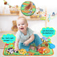 New Pull Back Vehicle & Music Mat Set, Soft Baby Toy Set With 4 Cute Animal Cars And Touch Play Blanket, New Interactive Mode, F