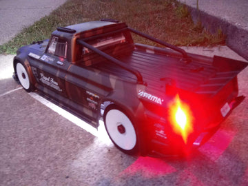 RC Lighthouse Universal HD LED Lights for Arrma Infraction, Felony, Typhon, Limitless, Outcast, Senton - White and Red
