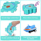 Xazastov Puzzle Track Car Play Set, Plastic Puzzles For Kids Ages 3-5 With Vehicles, Electric Trolley Puzzle, Car Tracks For Tod