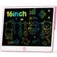 Hockvill Lcd Writing Tablet For Kids 16 Inch, Toys For Girls Boys Drawing Pad For 3 4 5 6 7 Year Old Kids Toys, Easter Basket Stuffer For Kids, Toddler Doodle Board Travel Essentials - Pink