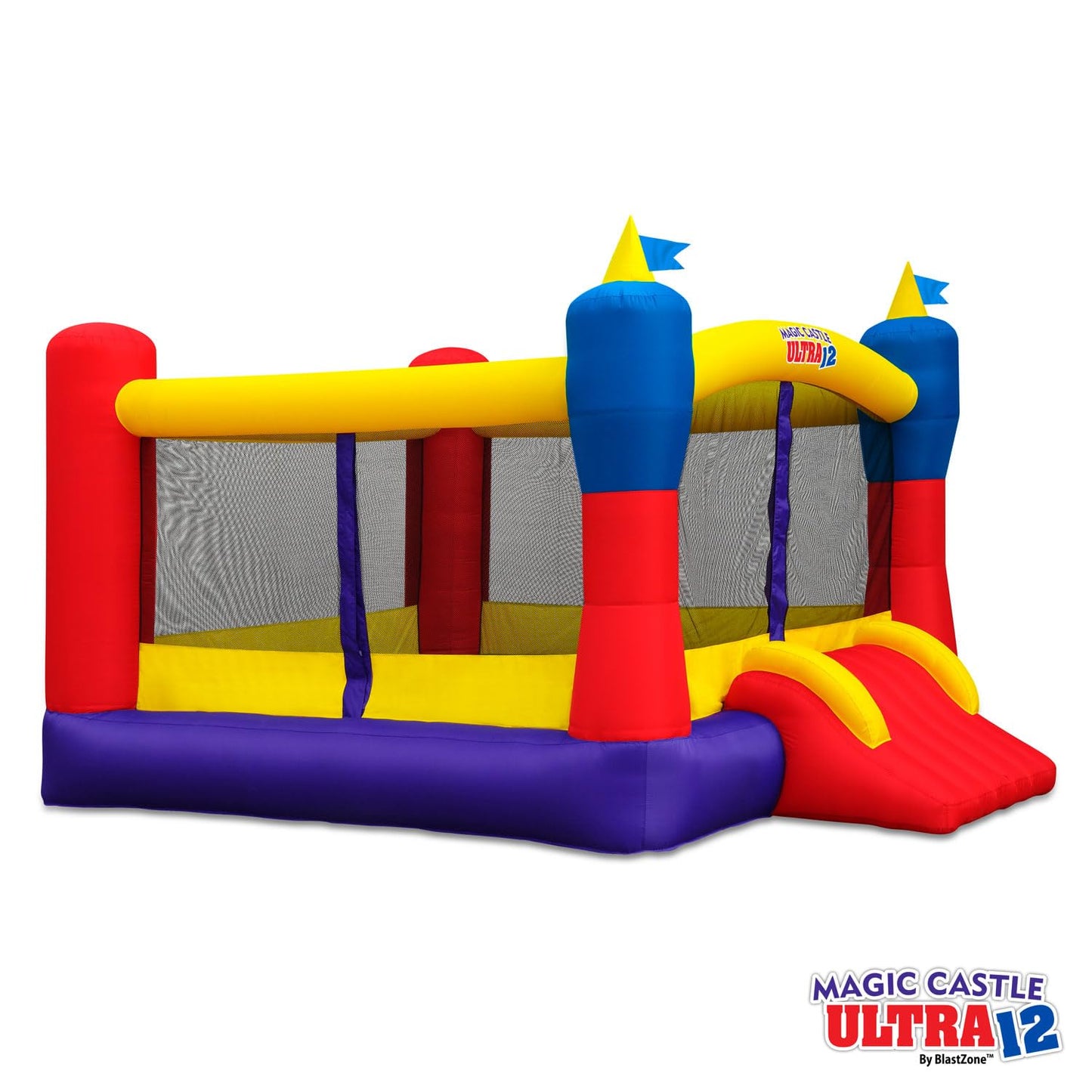 Blast Zone Magic Castle Ultra12 - Inflatable Bouncer with Blower - enhanced Quality - Huge - Holds 6 Kids - Fast Setup