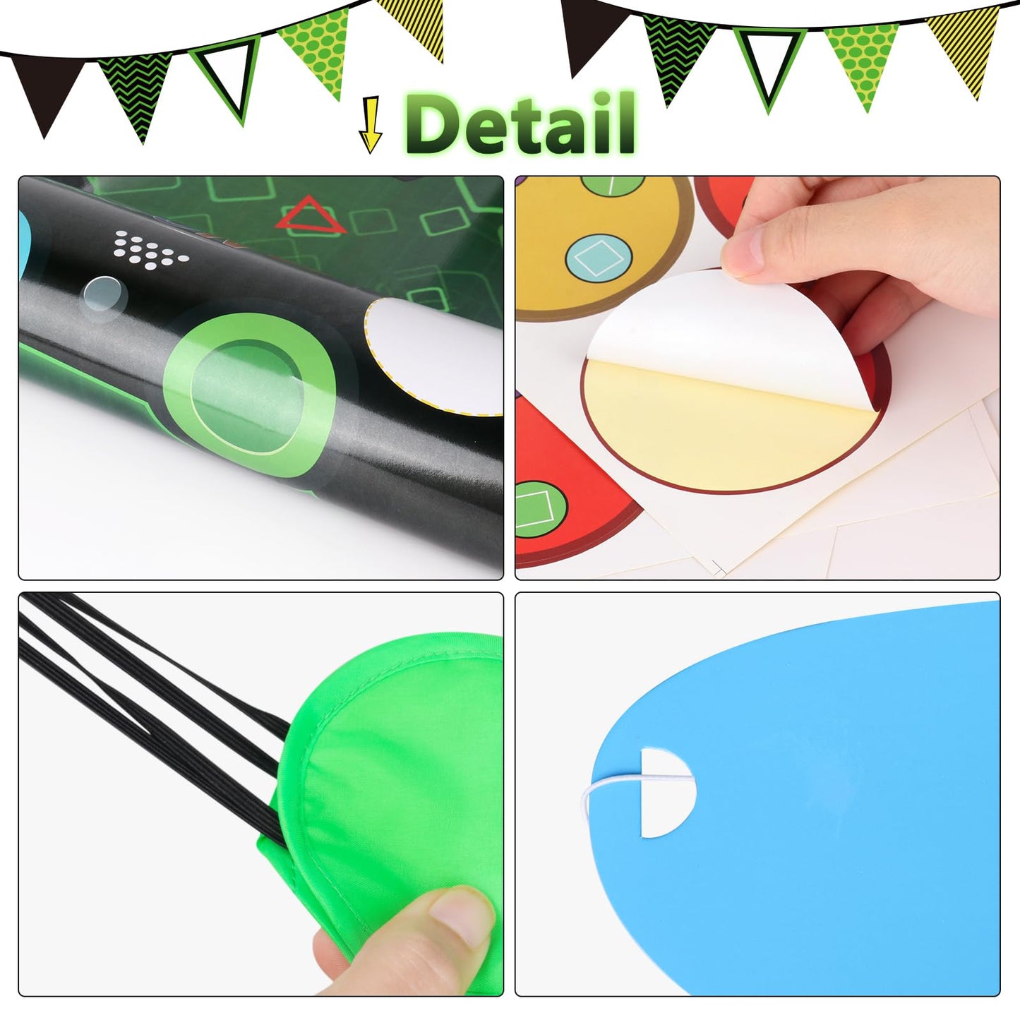 Eaezerav Pin The Button On The Video Game Party Game 32 Video Game Button Stickers Large Poster Video Game Birthday Party Decora