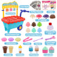 Gifts2U Ice Cream Cart Toys for Kids,45 Pcs Ice Cream Play Set,Pretend Play Store with Storage Trolley,Food Toys,Play Ice Cream