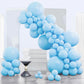 PartyWoo Light Blue Balloons Pack of 120, Matte Rubber, 18"/12"/10"/5" for Birthday or Party Decorations, Blue-Y4
