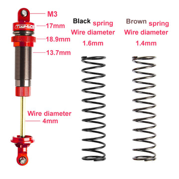TOOMOD 90mm/105mm RC Oil Shock Absorber Big Bore Damper for 1/10 Slash 2WD, 4WD 4x4,Stampede,Rustler 4X4 VXL, Hoss,Bandit, Ford,