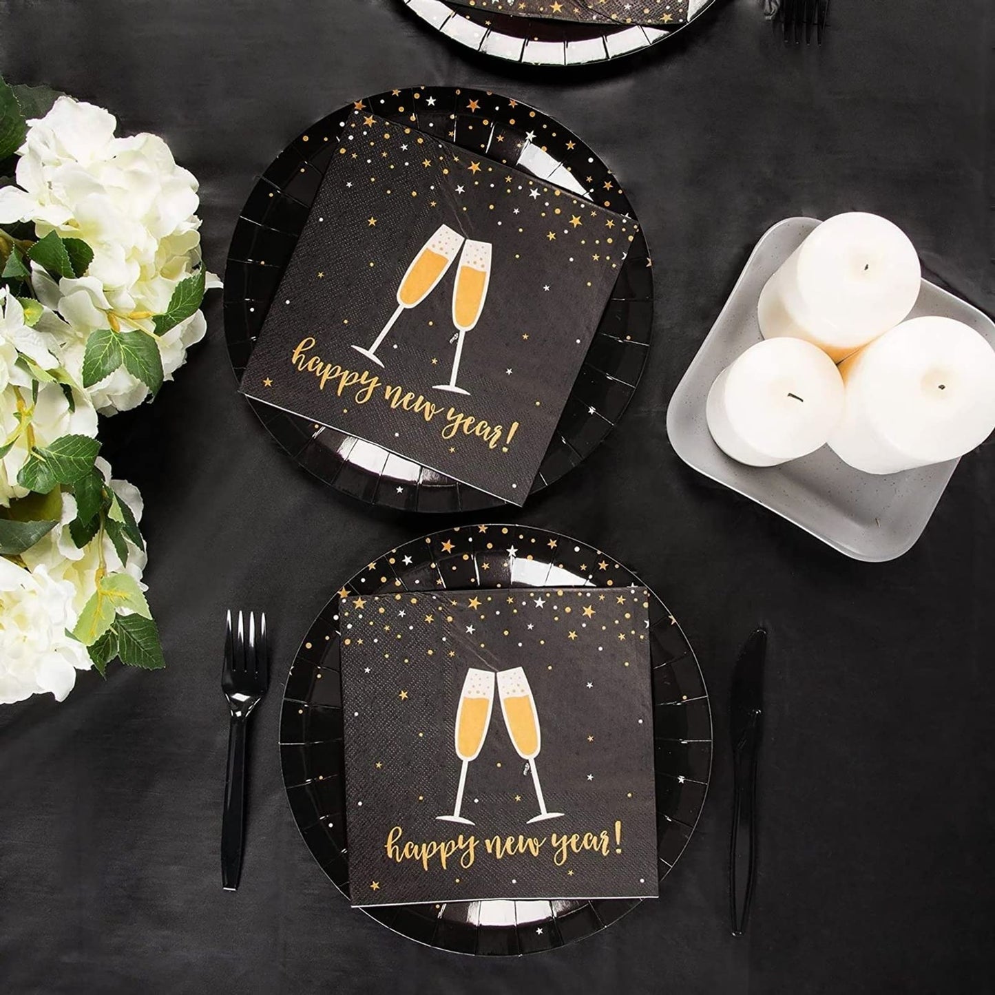 Juvale 3 Pack Black Plastic Tablecloth for Rectangle Tables, 54 x 108 Inches, Disposable Tablecloth Cover for Birthday, Hallowee