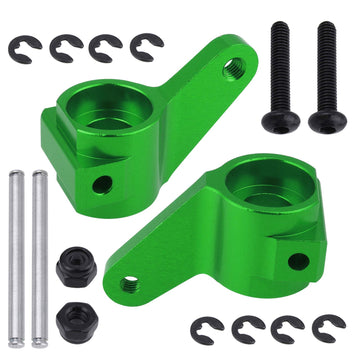 HobbyPark Aluminum Front Steering Blocks Upgrade Parts for 1/10 Traxxas 2WD Slash, Rustler, Stampede, Bandit, Replace 3736, Gree