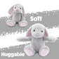 WEIGEDU Gray Bunny Rabbit Stuffed Animals Plush Toys for Kids Girls Boys Baby Birthday Bedtime Gift, 17.7 inches