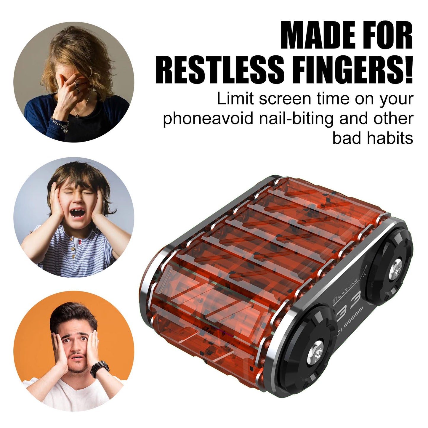 Fidget Toy for Adults,Help Relieve Stress, Anxiety, Tension,Promotes Focus, Tank Shape Design, Metal Material, high Precision Pr