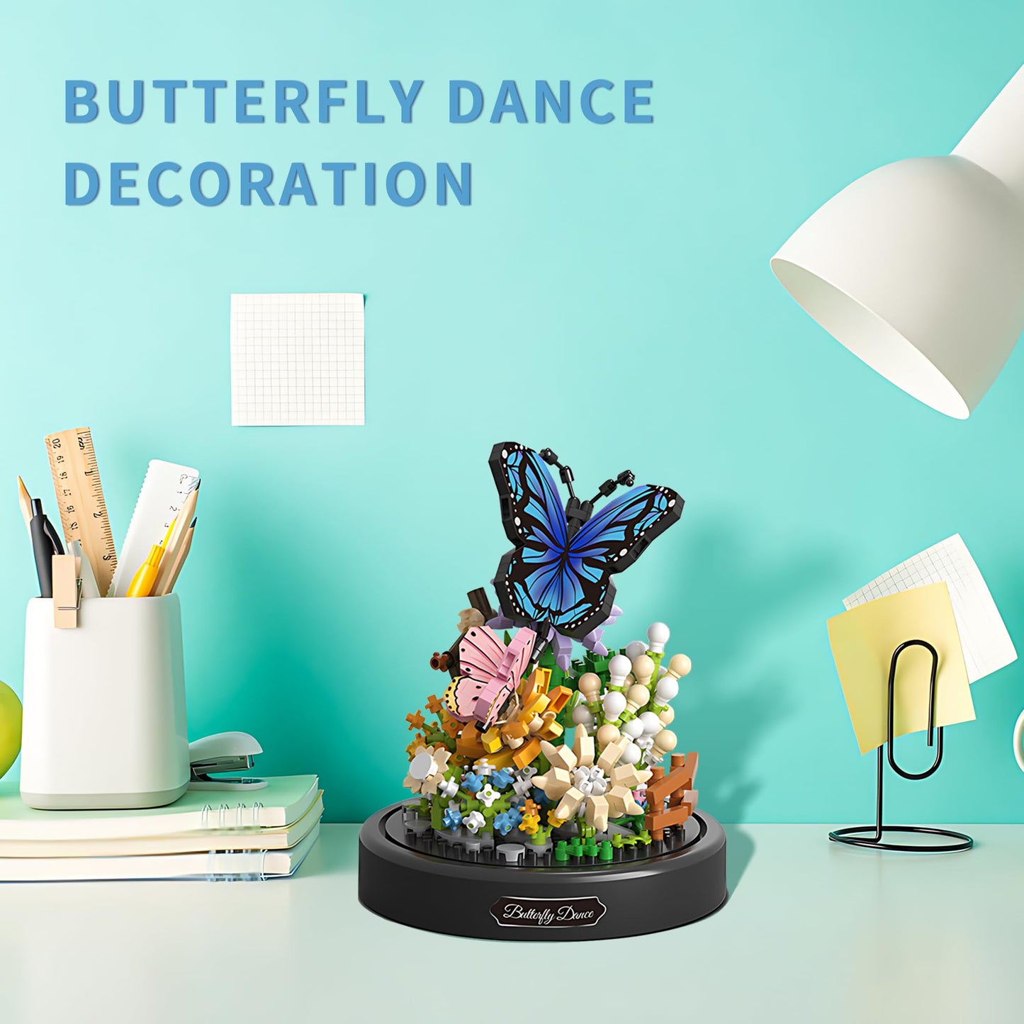 530 PCS Micro Brick Flower Butterfly Bouquet Building Sets  Animals Botanical Collection Blocks Model for mature-themed Toys Home Decor and Office Art Creative Gift Women  Mom Girl - Valentines Day Gift