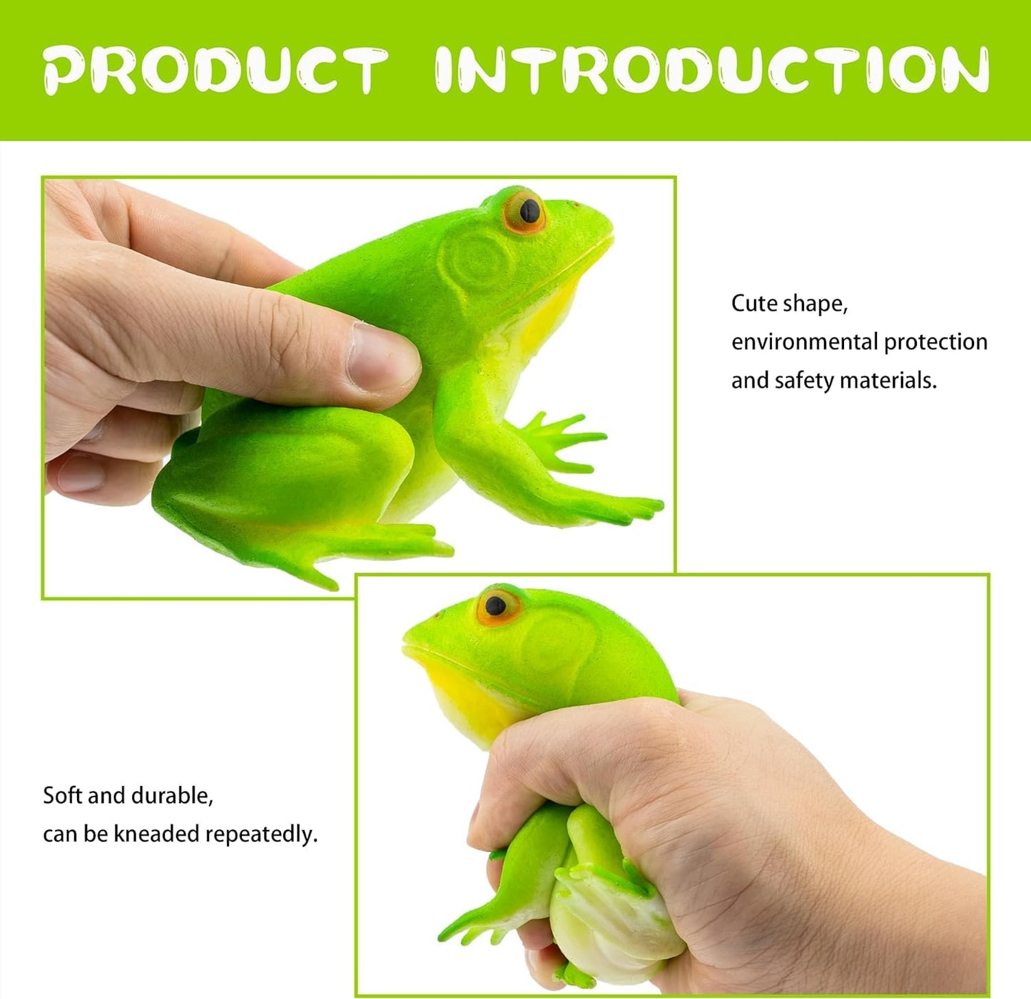 Funscene Artrpoy Reptile Figurine Soft Rubber Toy, Tropical Jungle Animals With Frog, Tpr Super Stretch Toy For Kids, Perfect Fo