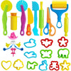 Playdough Tool Kit, 28 Pcs Basic Clay and Dough Tools Starter Set for Kids Ages 3+ Creative Play Accessories with Various Shape 