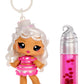 Yummiland Lip Gloss Doll: Sour Sweeties - Misty Cakes Includes DIY Lip Gloss + Removable Keychain, Cosmetic Play, Collectible, A