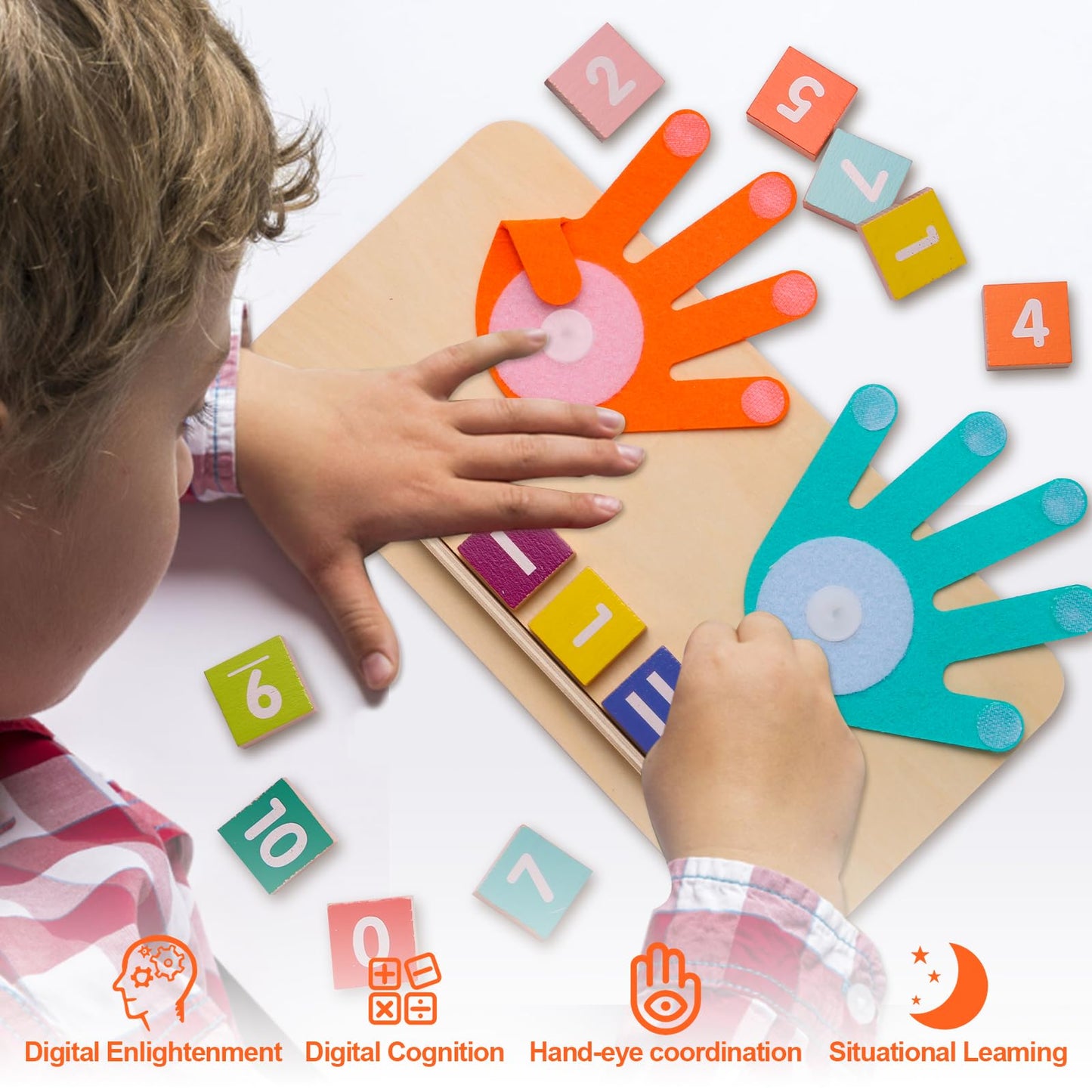 Montessori Toys For 3-5 Year Old, Educational Math Manipulatives Learning Toys For Toddlers 3-5 Years, Number Counting Blocks To