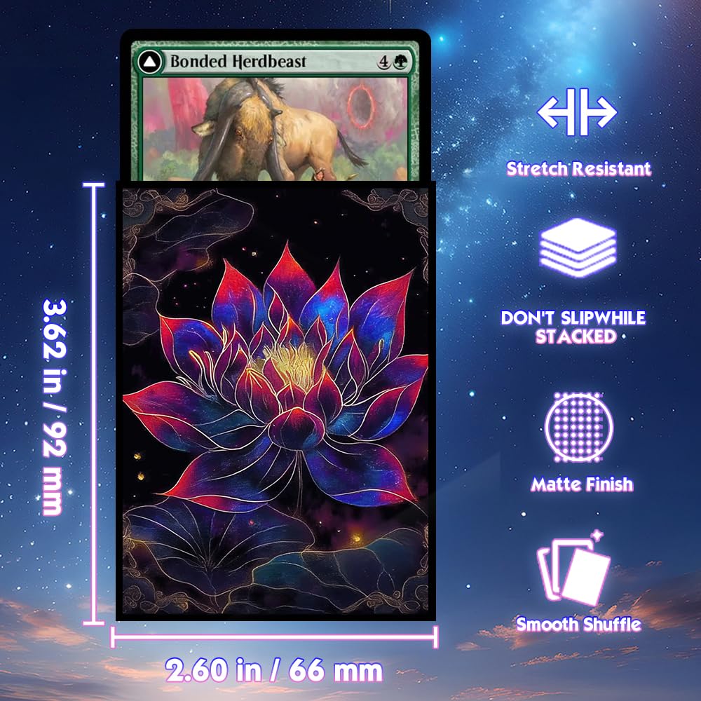 Mtg Art Card Sleeves, Clear Front & Matte Back, Smooth Shuffle, 66X92Mm Trading Card Protectors